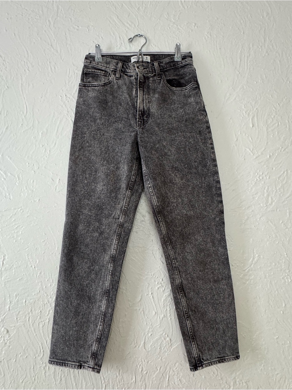Abercrombie & Fitch Women's High Rise Washed Black Jeans